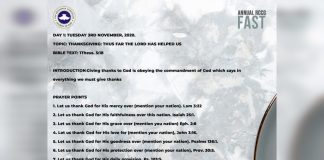 rccg november 2020 fasting