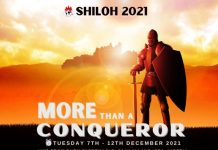 shiloh 2020 date theme, venue, programme schedule
